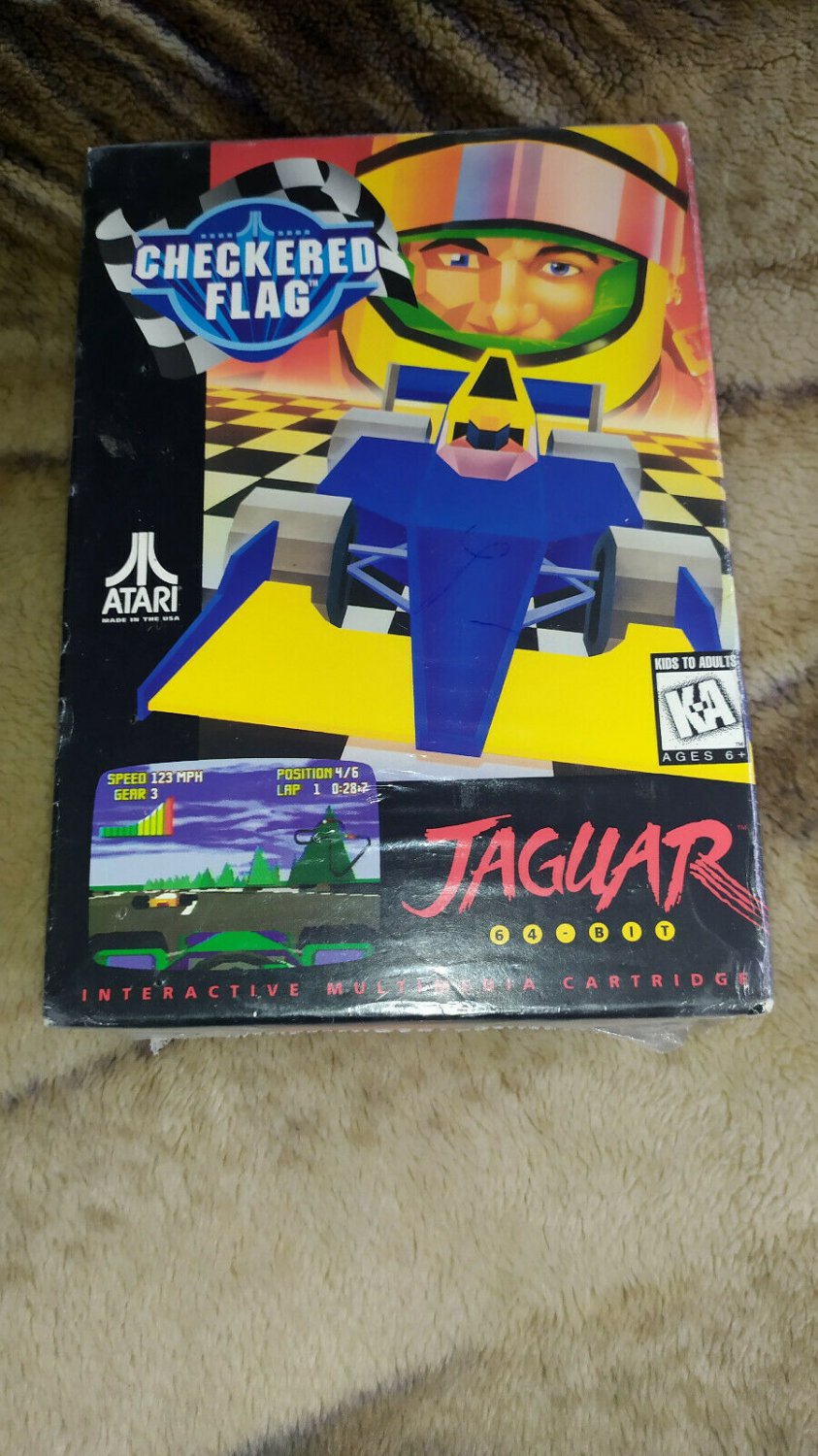 Checkered Flag Atari Jaguar Complete Game *New, Shrink Wrapped* &iuml;&cedil;�
