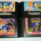 Sonic the Hedgehog Series Game Lot x4 for Sega Genesis *NTSC-U*