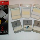 Rare Sony Playstation 1 PS1 Official Memory Card 3 Pack *In Box* Gray SCPH-1020
