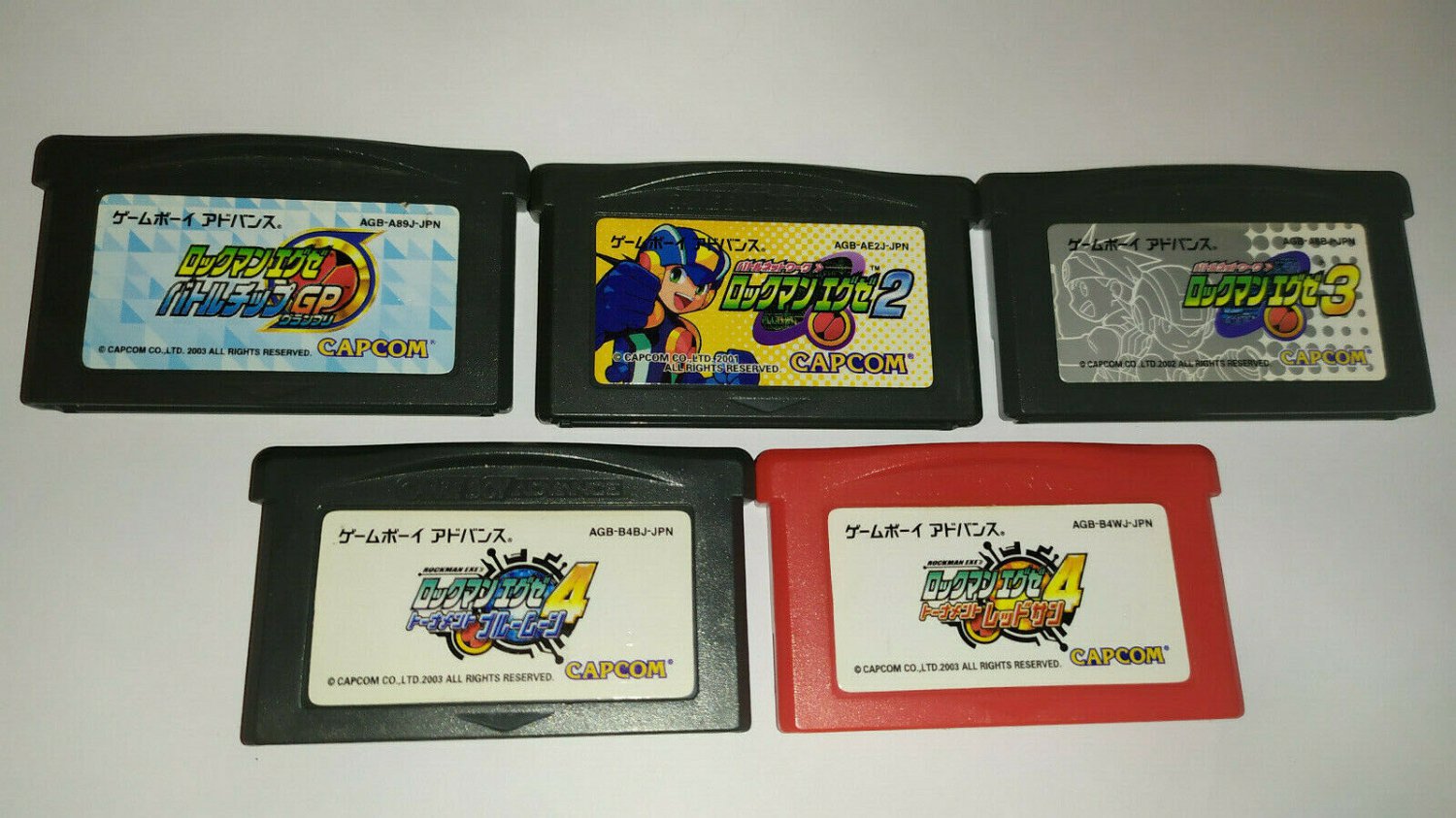 Nintendo GameBoy Advance RockMan EXE Mega Man Series Games Set x5 *Used**Japan*