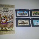 Nintendo GameBoy Advance Super Mario & Wario Series Games Set x4 *Used* *JPN*