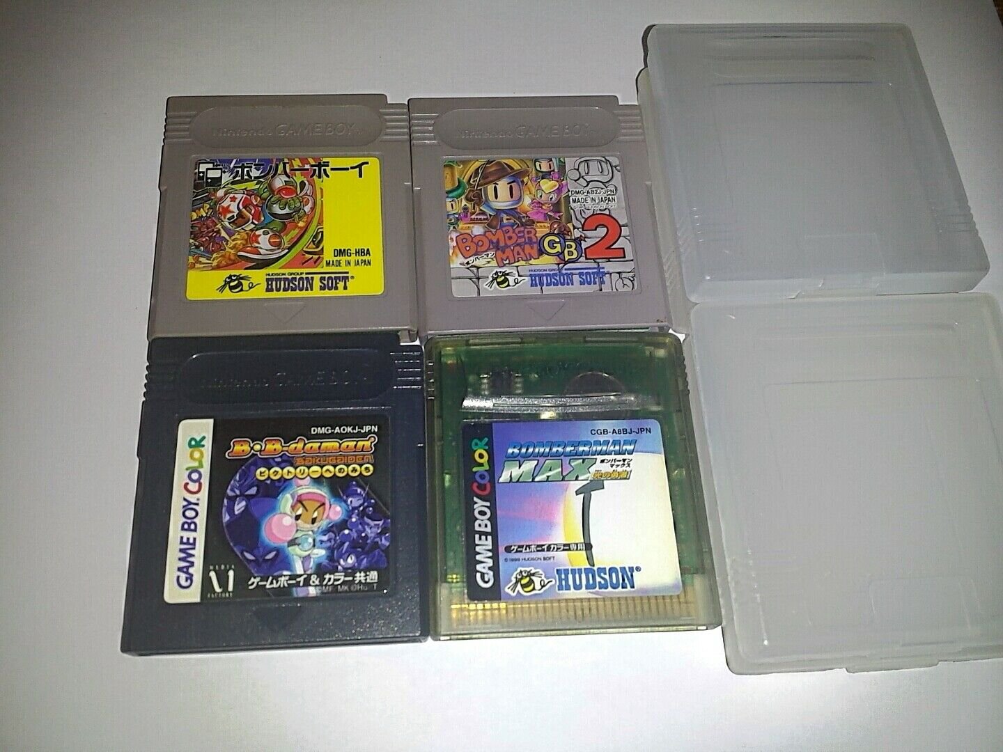 Original GameBoy / Color Bomberman Series Set of 4 Games *Used* *Japanese*
