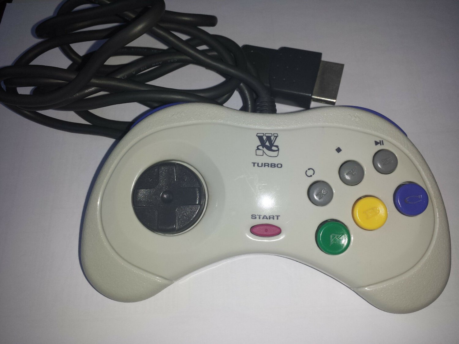 Sega Saturn Controller WS Turbo White WS-0100 *Used*