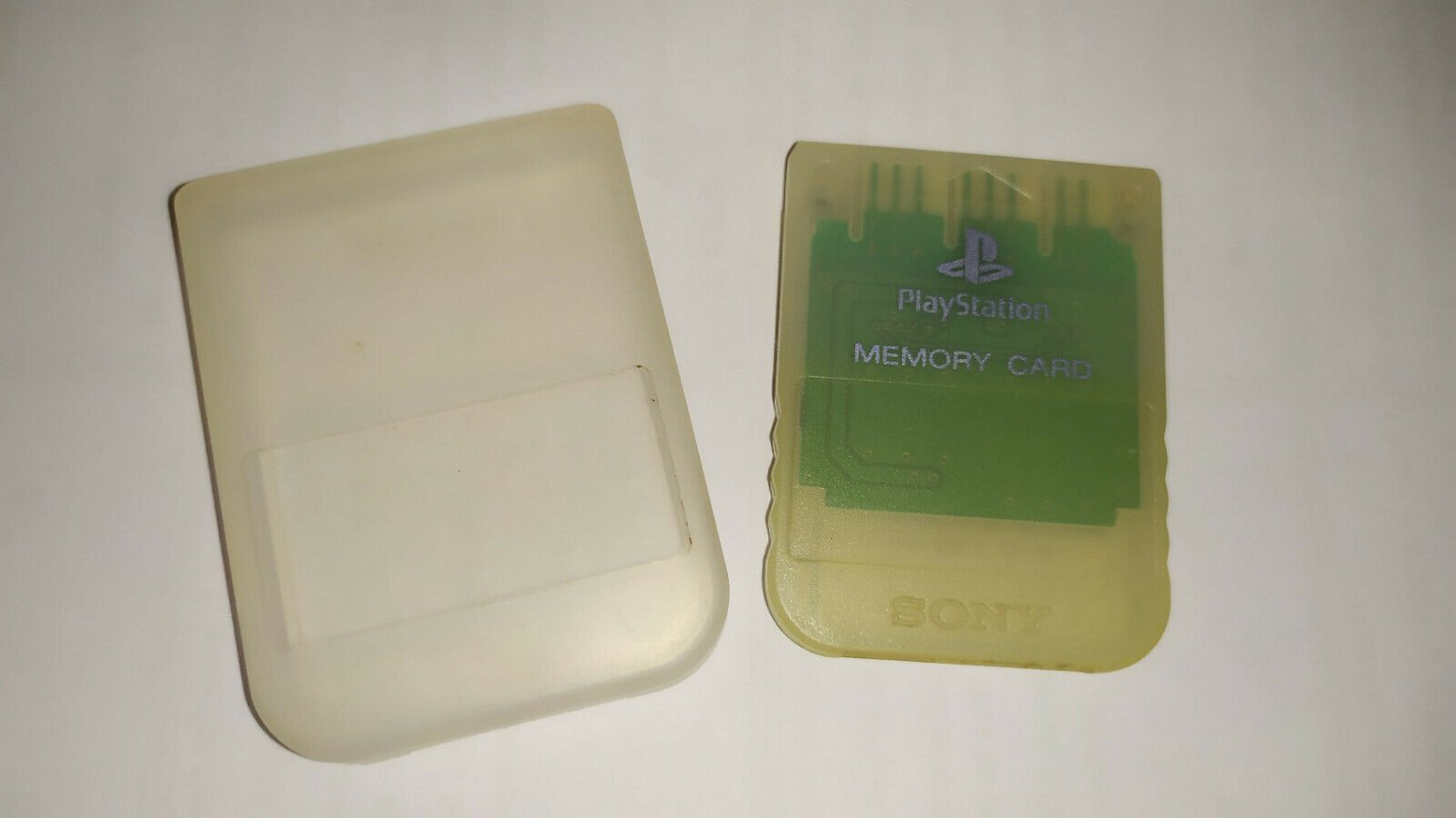 Sony Playstation 1 PS1 Official Memory Card X-Mas Clear Frost White SCPH-1194