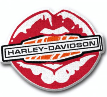Harley-Davidson Kiss Harley Lips Iron-On Polyester Patch