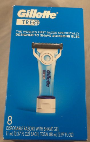 Gillette TREO 8 Disposable Razors With Built-in Shave Gel