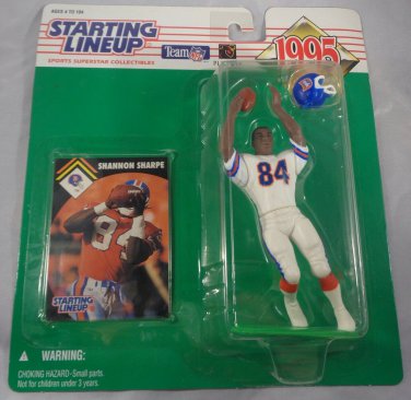 1995 Starting Lineup Action Figure Shannon Sharpe Denver Broncos Old Logo Helmet