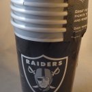 New NFL Las Vegas Raiders 8 Disposable 14 oz Paper Cups Party-Ware Supplies