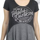 Harley-Davidson Women's Circle Script Seamed Panels Large Shirt