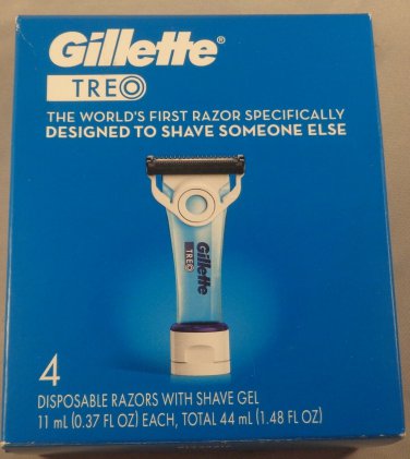 Gillette TREO 4-Count Disposable Razors with Shave Gel