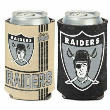 OAKLAND RAIDERS CLASSIC LOGO NEOPRENE CAN BOTTLE COOZIE COOLER LAS VEGAS