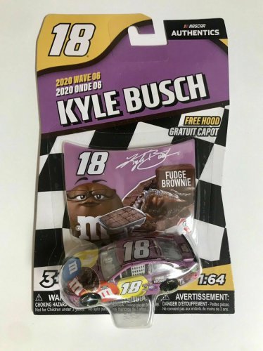 2020 Wave 6 Kyle Busch M&M's Fudge Brownie 1/64 NASCAR Authentics Diecast