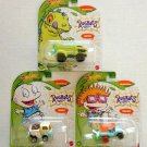 Hot Wheels / Nickelodeon "Rugrats" Character Cars Set - Tommy, Chuckie & Reptar
