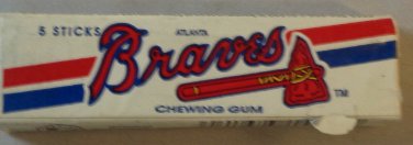 Vintage MLB Atlanta Braves Chewing Gum Unopened 5 stick pack