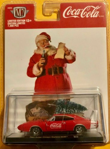 2020 M2 Coca-Cola Christmas 1969 Dodge Charger Daytona Hemi FREE SHIPPING