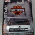 MAISTO HARLEY DAVIDSON VOLKSWAGEN VAN SAMBA 1/64 BLACK WHITE 15380
