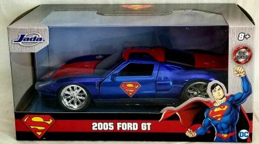 JADA 2005 FORD GT HOLLYWOOD RIDES SUPERMAN DIECAST DC COMICS 1:32