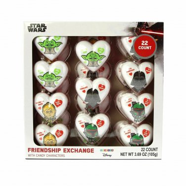 Star Wars Valentines Day Friendship Exchange Candy Filled Hearts 22 Count