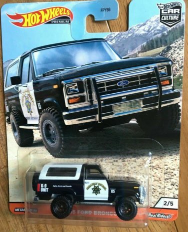 HOT WHEELS PREMIUM SERIES WILD TERRAIN 1985 FORD BRONCO HIGHWAY PATROL