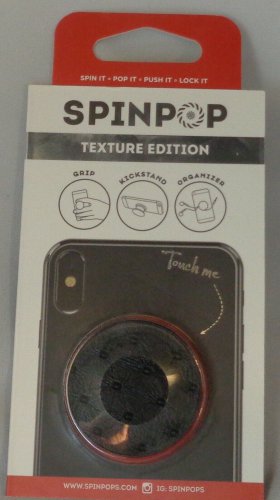 SpinPop Texture Edition Phone Grip & KickStand - Black Texture