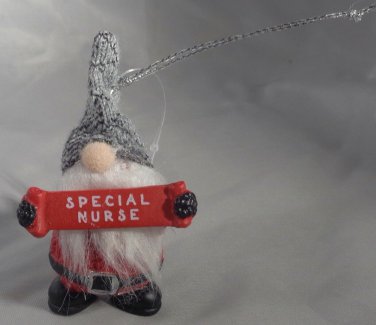 NEW for 2020, Charming Mini Gnome Ornament, Special Nurse from Ganz