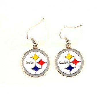 NEW Pittsburgh Steelers Dangler Earrings Hypo-Allergenic NFL Football