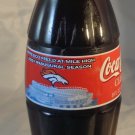 2001 INVESCO FIELD INAUGURAL SEASON DENVER BRONCOS 8 OZ GLASS COCA - COLA BOTTLE