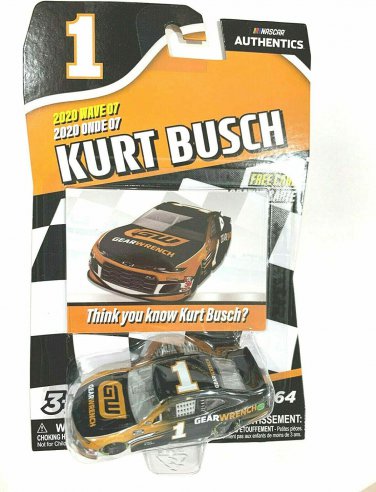 KURT BUSCH #1 1:64 Nascar Authentics Diecast Wave 7 GEARWRENCH 2020 NEW