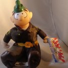 TOY FACTORY BEETLE BAILEY SARGE 7" PLUSH TOY PLASTIC HEAD
