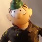 TOY FACTORY BEETLE BAILEY SARGE 7" PLUSH TOY PLASTIC HEAD