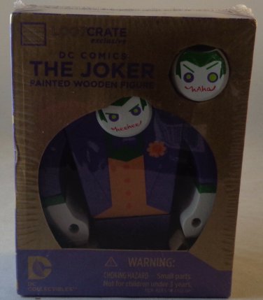The Joker DC Comics Painted Wooden Figure Factory Sealed LOOTCRATE Exclusive