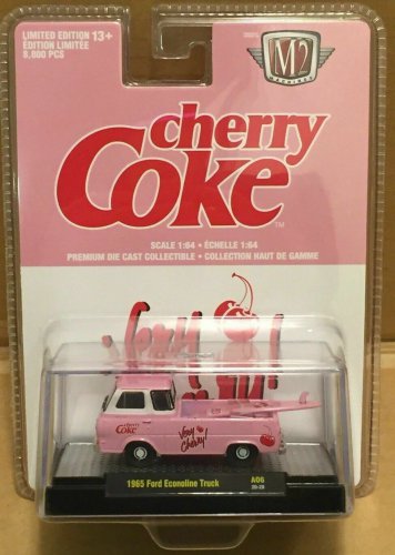 2020 M2 Machines Cherry Coke 1965 Ford Econoline Truck A06 1 of 8800 Very Cherry