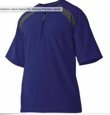 DeMarini Adult Game Day Batting Practice Jacket Small Royal Blue