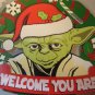 NEW 2015 STAR WARS CHRISTMAS YODA WELCOME YOU ARE 12" x 12" SIGN - Colorful!