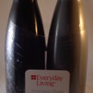 Everyday Living Stainless Steel Black/Gray Water Bottles 2pack 16.4 Fl Oz Each