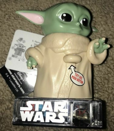 Star Wars The Mandalorian Baby Yoda Candy Dispenser Sound 4 inch's tall