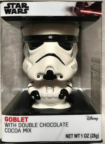 NEW Star Wars Storm Trooper Ceramic Goblet with Double Chocolate Cocoa Mix
