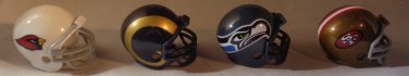 NFL Mini Helmet Riddell Helmets NFC WEST Division 49ers,Rams,Seahawks,Cardinals