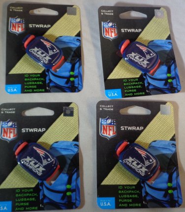 New England Patriots Super Bowl XLIX Champions STWRAP Lot of (4)