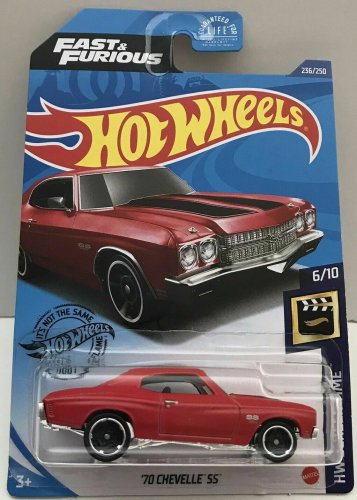 Hot Wheels Fast And Furious '70 Chevelle SS Red Die-Cast HW Screen Time #6/10