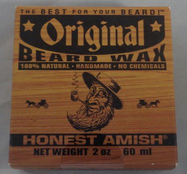 HONEST AMISH~ Original Beard Wax~ Natural /Handmade /No Chemicals~ 2oz Bricks
