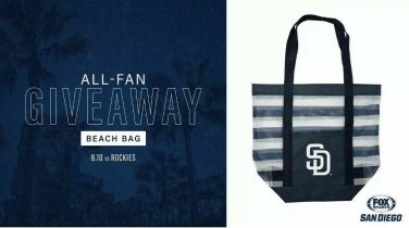2019 San Diego Padres BEACH TOTE BAG Promotion Giveaway SGA 8/10/19