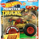 HOT WHEELS MONSTER TRUCKS 1:64 EXCLUSIVE DECO IRON MAN CRUSHABLE CAR 2020 , NEW