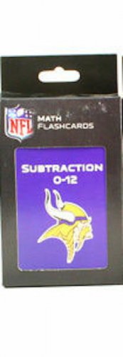 NFL Team Subtraction Math Flash Cards