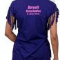 Harley-Davidson Womens Dark Purple Short Sleeve Dolman Fringe Small T-Shirt