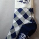 NFL Los Angeles's Rams Team Apparel Socks NEW 1 Pair One Size Diamond Stripe