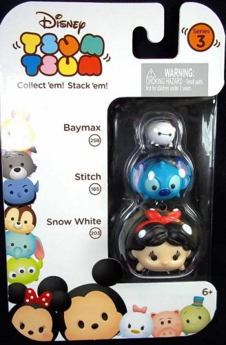 Disney Tsum Tsum 3 pack Series 3 Snow White, Stitch, Baymax