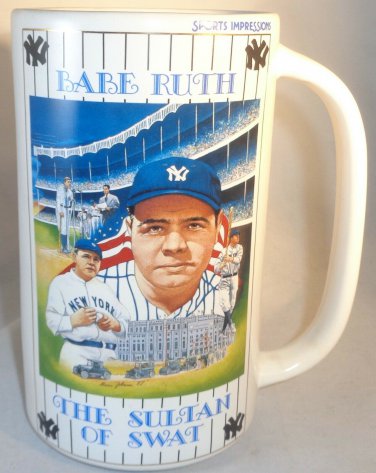 Babe Ruth '88 Sports Impressions Sultan of Swat 6 Inch Stein, New York Yankees!