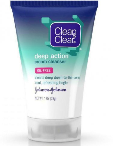 ONE Clean & Clear Deep Action Cream Facial Cleanser, 1 Oz.