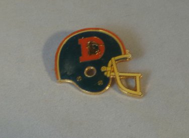 Vintage NFL Helmet Pin by Peter David from 1984 - Denver Broncos Old Logo